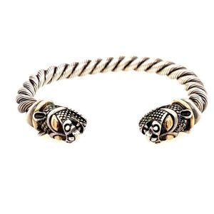 ❌18k/925 Two-Tone Elling Jaguar Cable Cuff